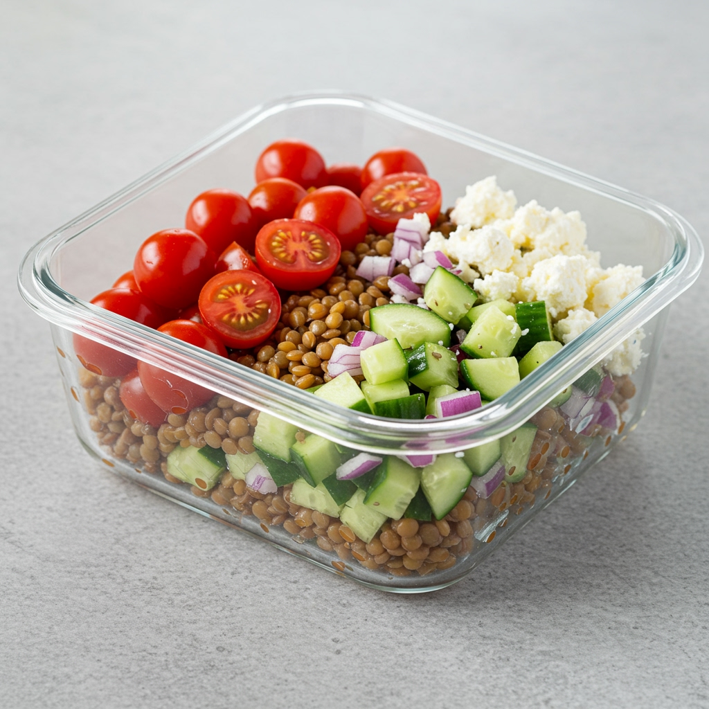 Vibrant Mediterranean Lentil Salad with Feta
