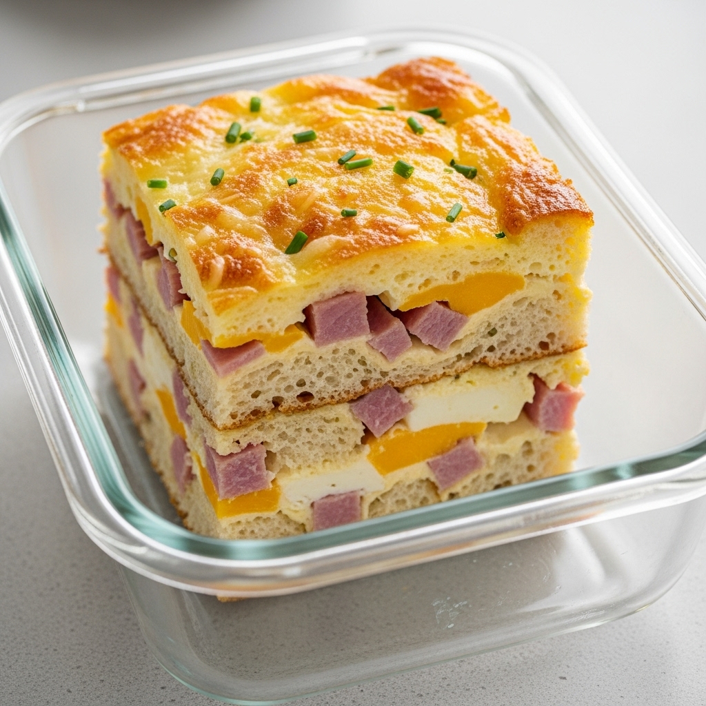 Savory Ham & Cheese Strata