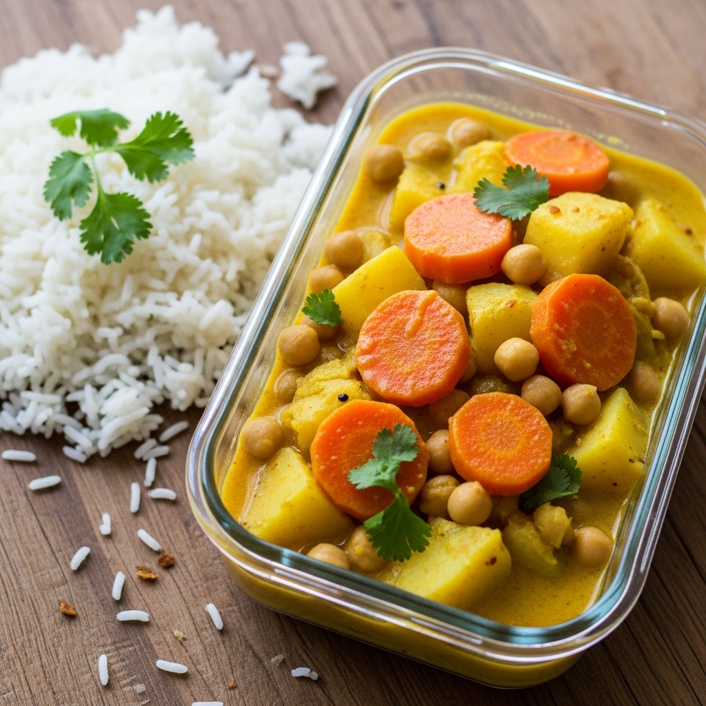 Creamy Potato and Carrot Curry with Chickpeas