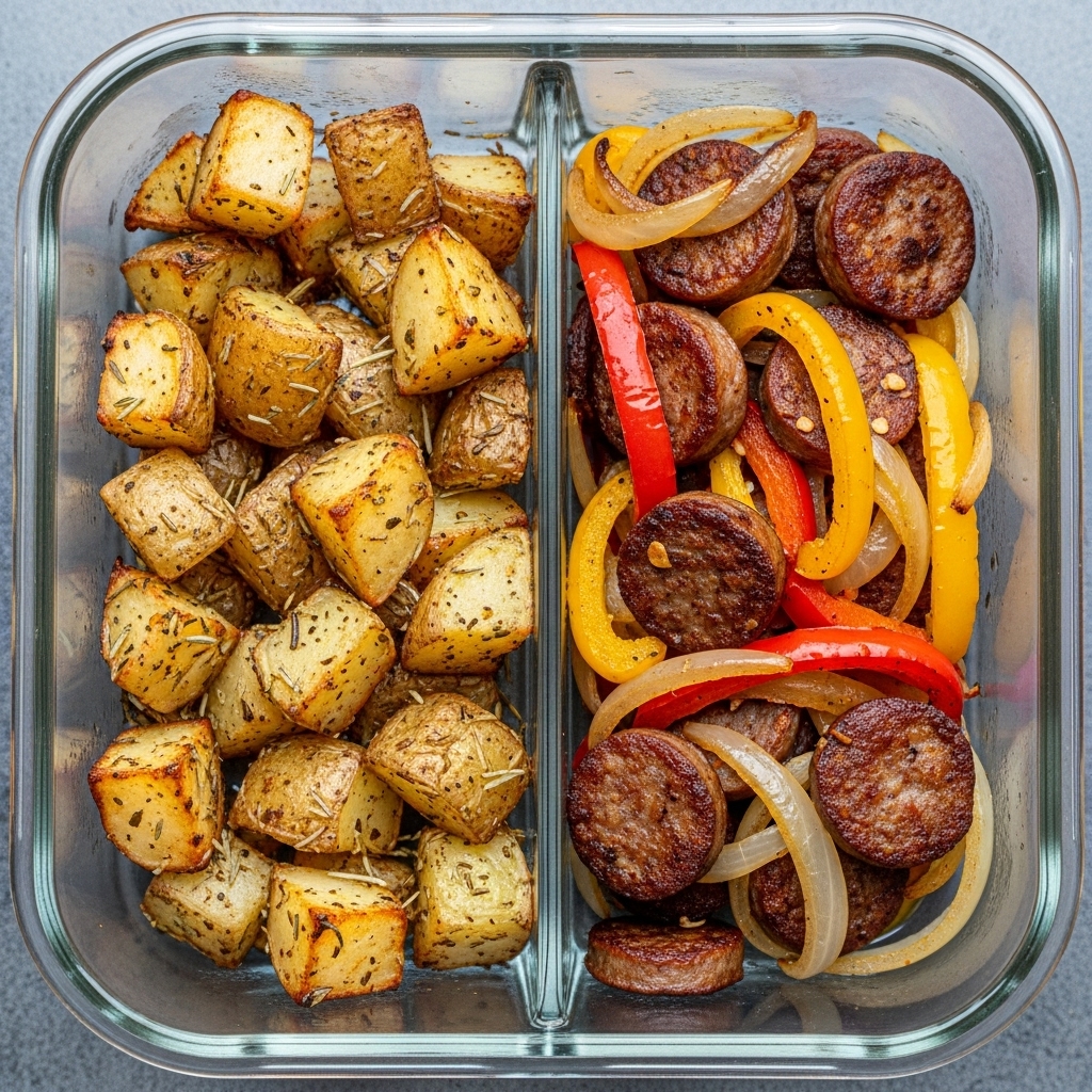 Farmer's Sausage & Pepper Skillet with Roasted Potatoes