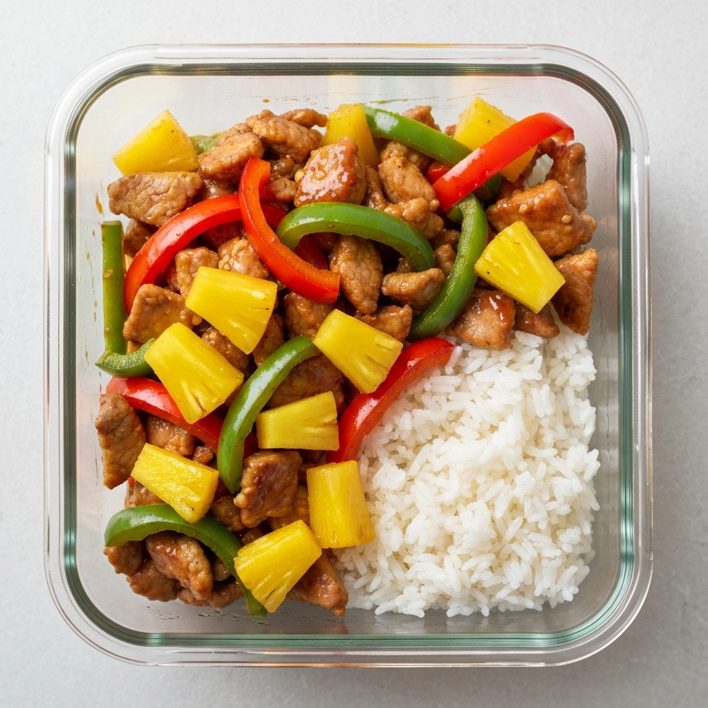 Savory Pork & Pineapple Stir-fry with Coconut Rice