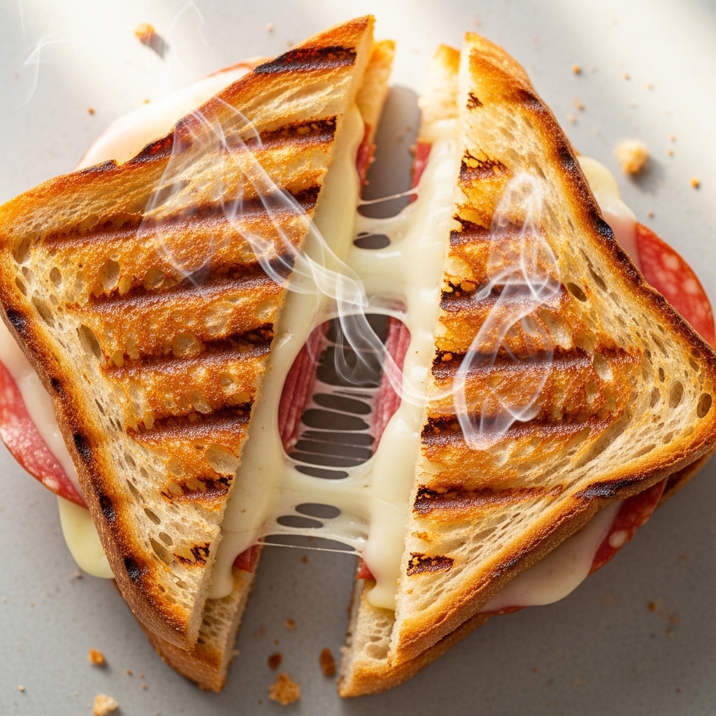 Ultimate Crispy Salami & Provolone Melts